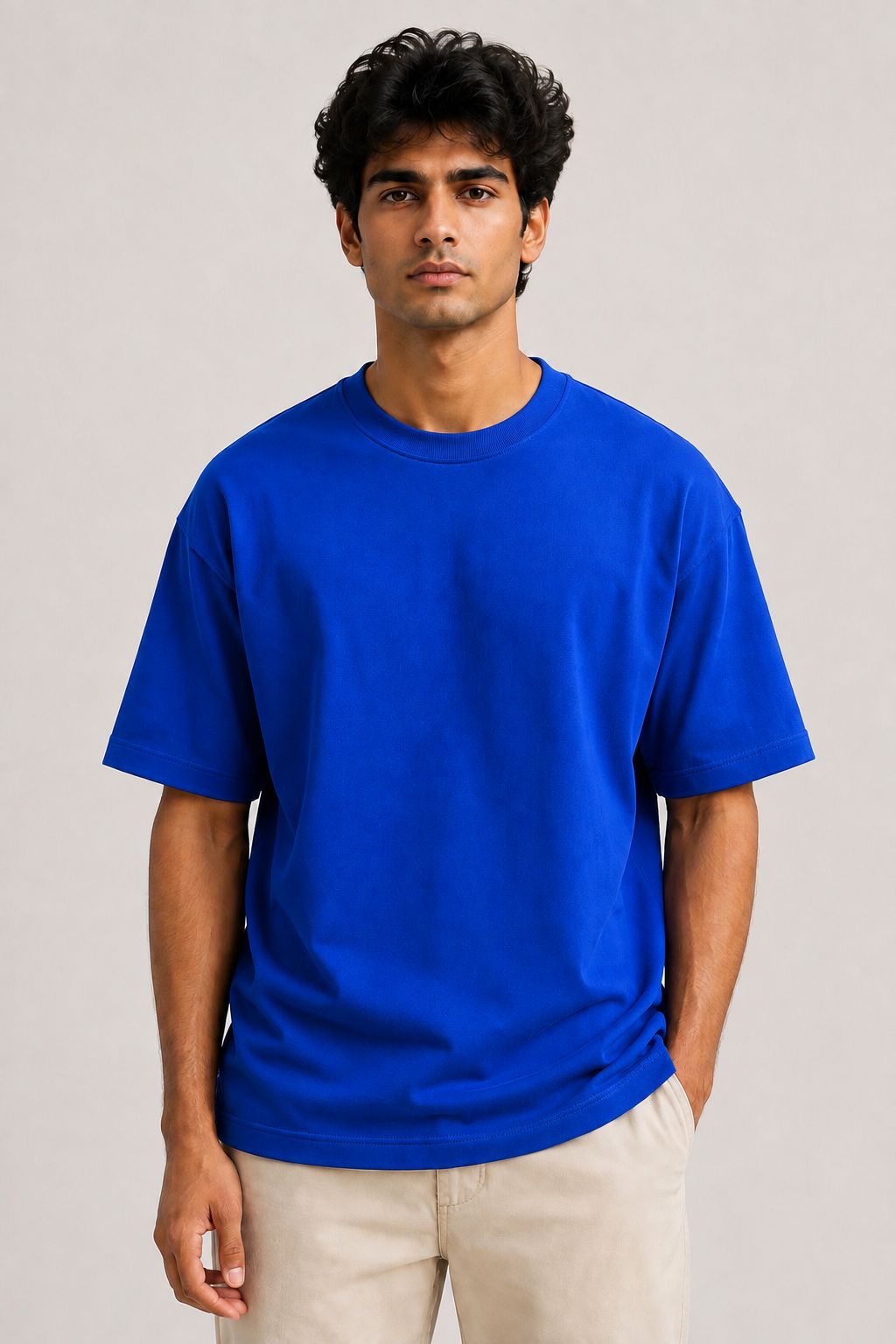 VIDRAE ROYAL BLUE OVERSIZED TEES