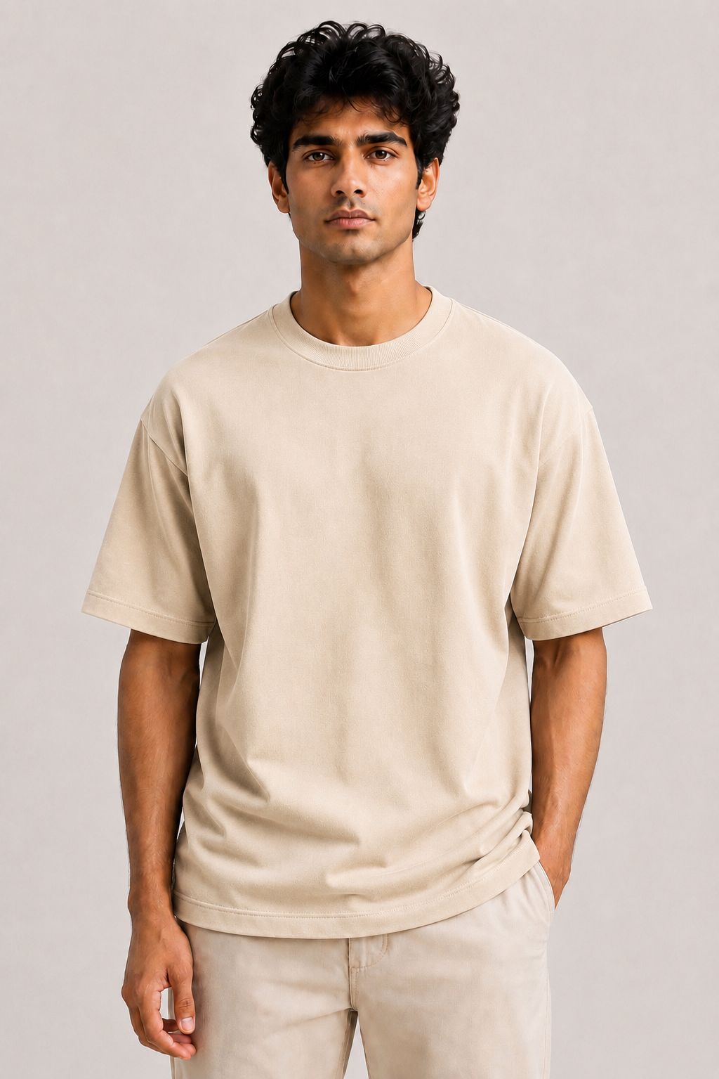 VIDRAE BEIGE OVERSIZED TEES