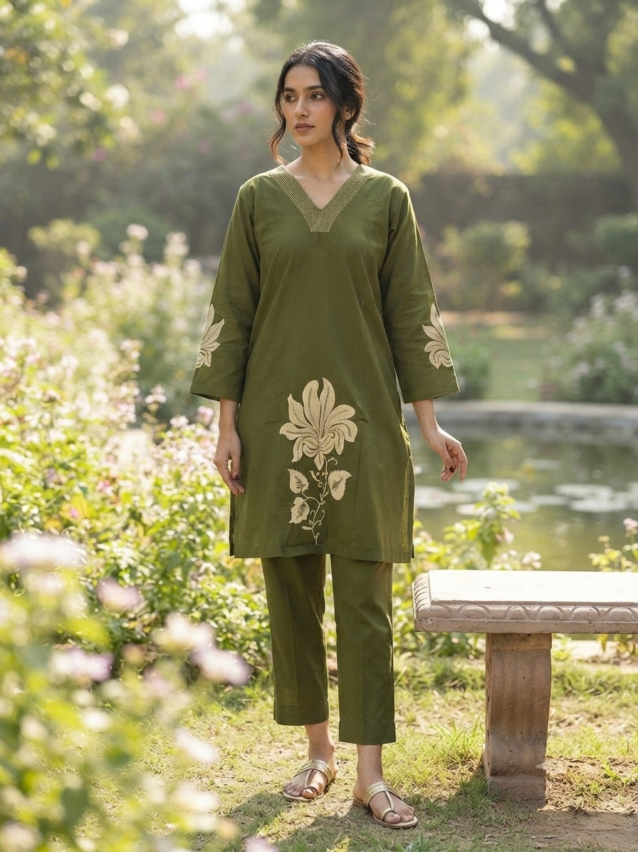 Co-ord set Chanderi Silk