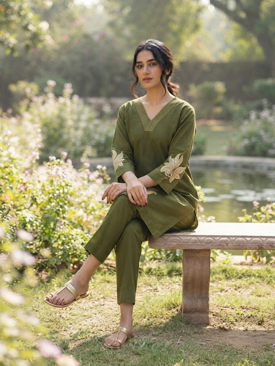Co-ord set Chanderi Silk